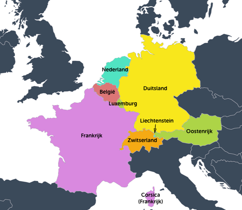 Geologie Stijgen capsule Slimleren - West-Europa landen - gevorderd