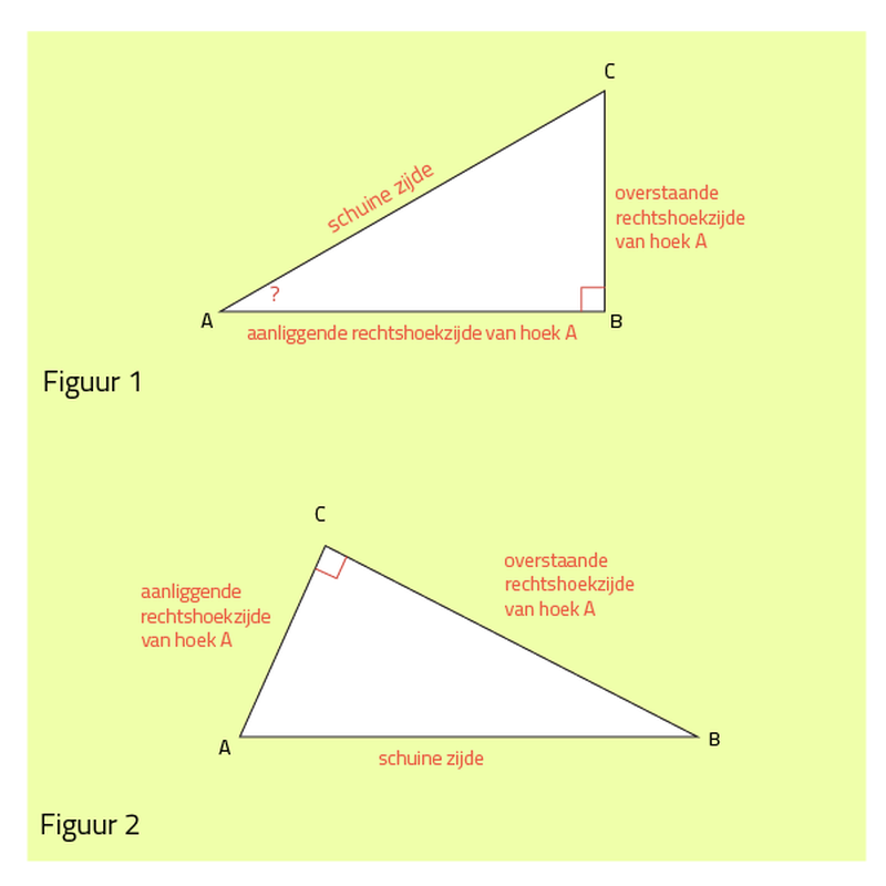 Oplossen van rechthoekige driehoeken oplossingen reeks 1 Wiskundesite voor het secundair